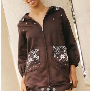 RARE TAKE Anthro Embellished Suede Shift Dress | SOLD OUT | S